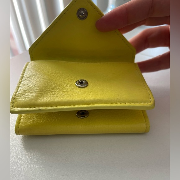 BALENCIAGA Paper Mini Trifold Wallet Purse Leather Made In Italy - Picture 6 of 17